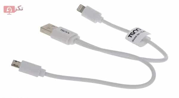 کابل تبدیل USB به microUSB و لایتنینگ تسکو مدل TC-A28