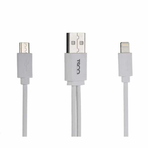 کابل تبدیل USB به microUSB و لایتنینگ تسکو مدل TC-A28