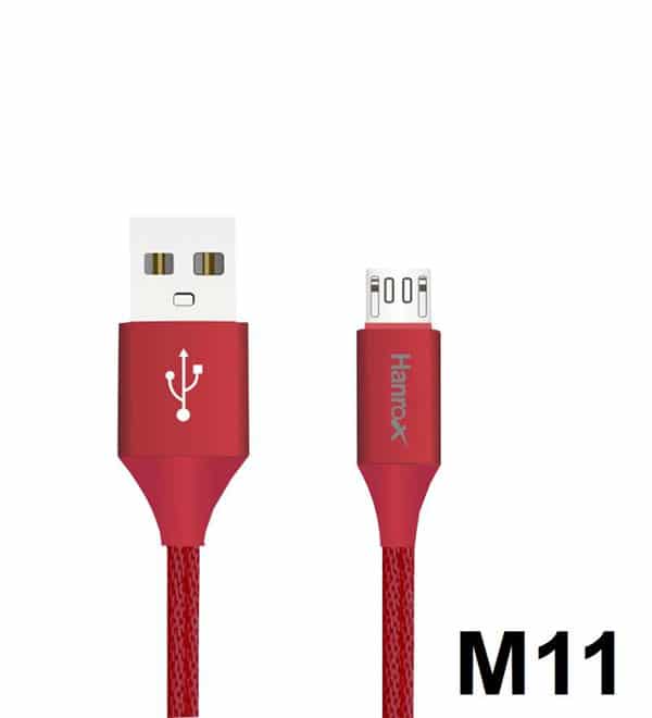 کابل تبدیل USB به microUSB هانروکس مدل M11 طول 1 متر