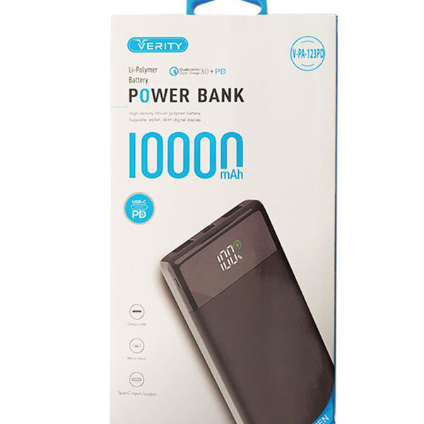 شارژر همراه وریتی مدل V-PA-123PD ظرفیت 10000 MAh