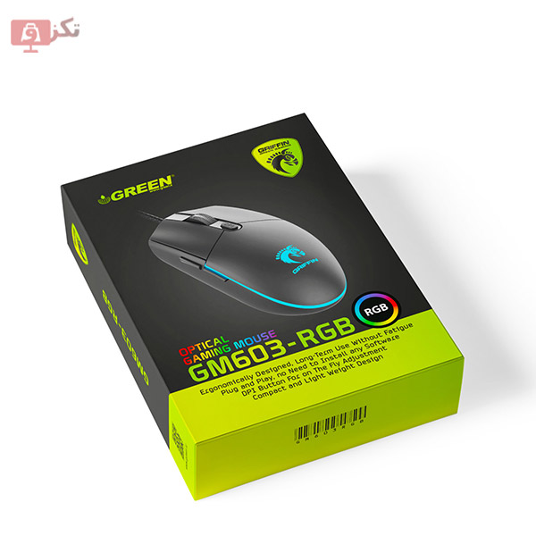 ماوس مخصوص بازی گرین مدل GM603-RGB