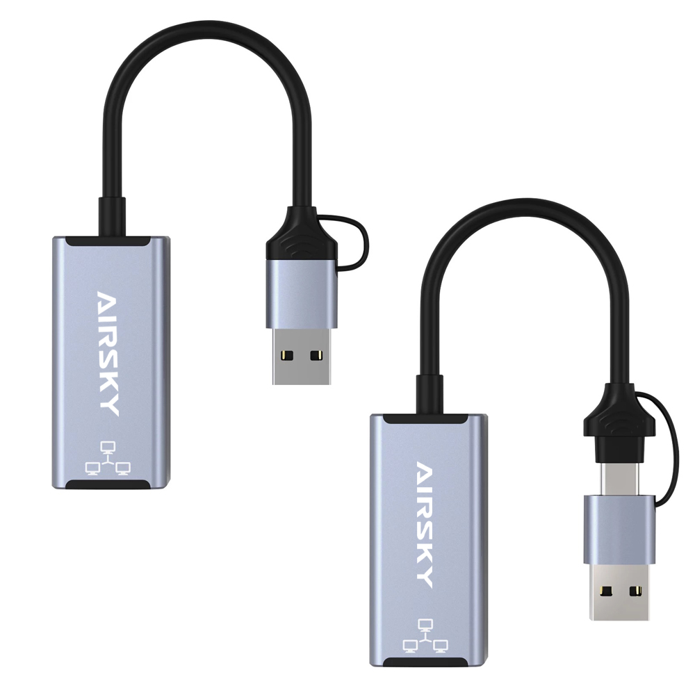 مبدل USB/USB-C به RJ45 LAN ایراسکای مدل HC-72S