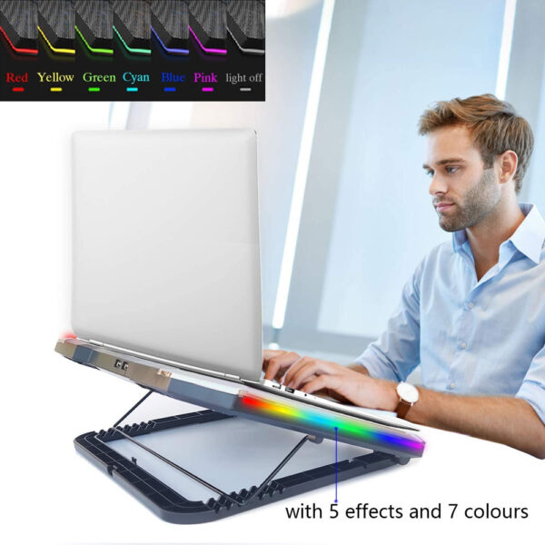 پایه خنک کننده  لپ تاپ مدل Q8-RGB