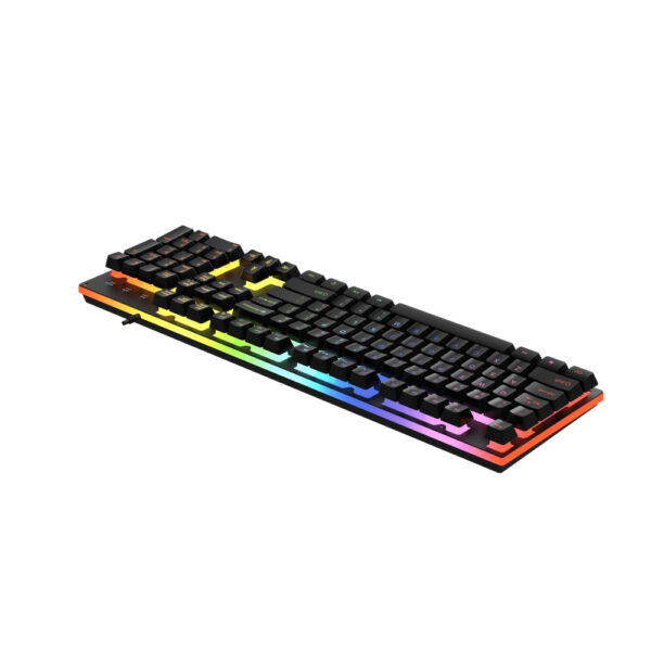 کیبورد گیمینگ لاجی کی مدل K210B، سوییچ ممبران، Full-Size، نورپردازی RGB