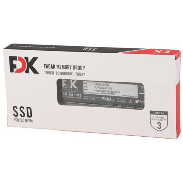 حافظه اس اس دی اینترنال فدک مدل S6 M.2 2280 NVMe ظرفیت 512 گیگابایت