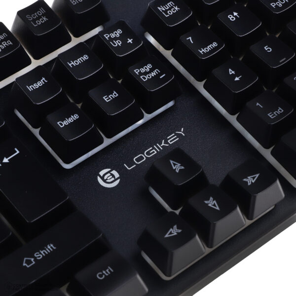 کیبورد گیمینگ لاجی کی مدل K210B، سوییچ ممبران، Full-Size، نورپردازی RGB