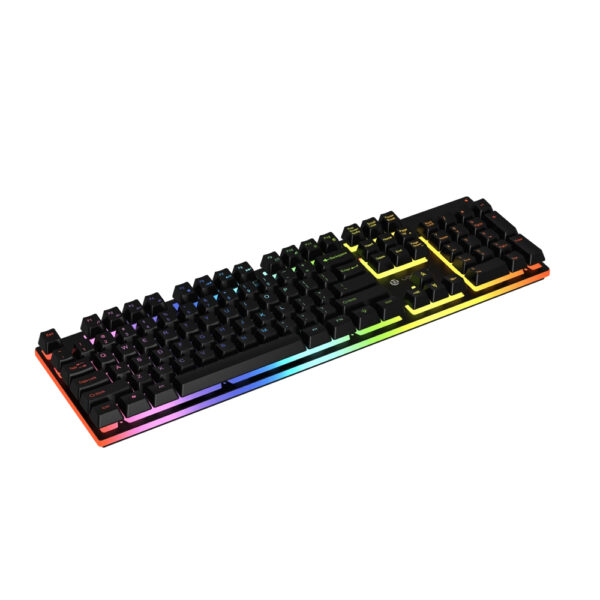 کیبورد گیمینگ لاجی کی مدل K210B، سوییچ ممبران، Full-Size، نورپردازی RGB
