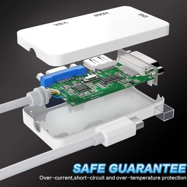 مبدل Mini DisplayPort به HDMI، DVI و VGA مدل All in one