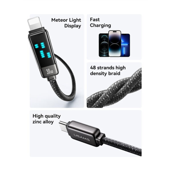 کابل تبدیل USB-C به لایتنینگ یوسمز مدل SJ743 طول 1.2 متر