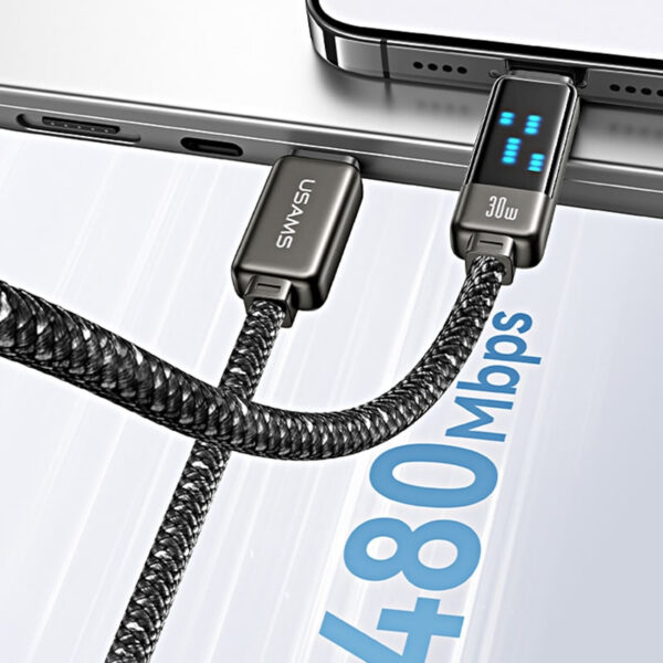کابل تبدیل USB-C به لایتنینگ یوسمز مدل SJ743 طول 1.2 متر