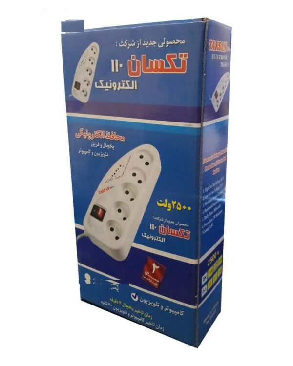 چندراهی برق و محافظ ولتاژ تکسان مدل TS-110