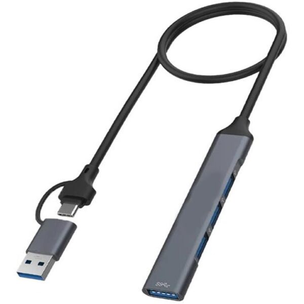 هاب 4 پورت USB 3.0 و رابط تایپ سی پی نت مدل P-3619