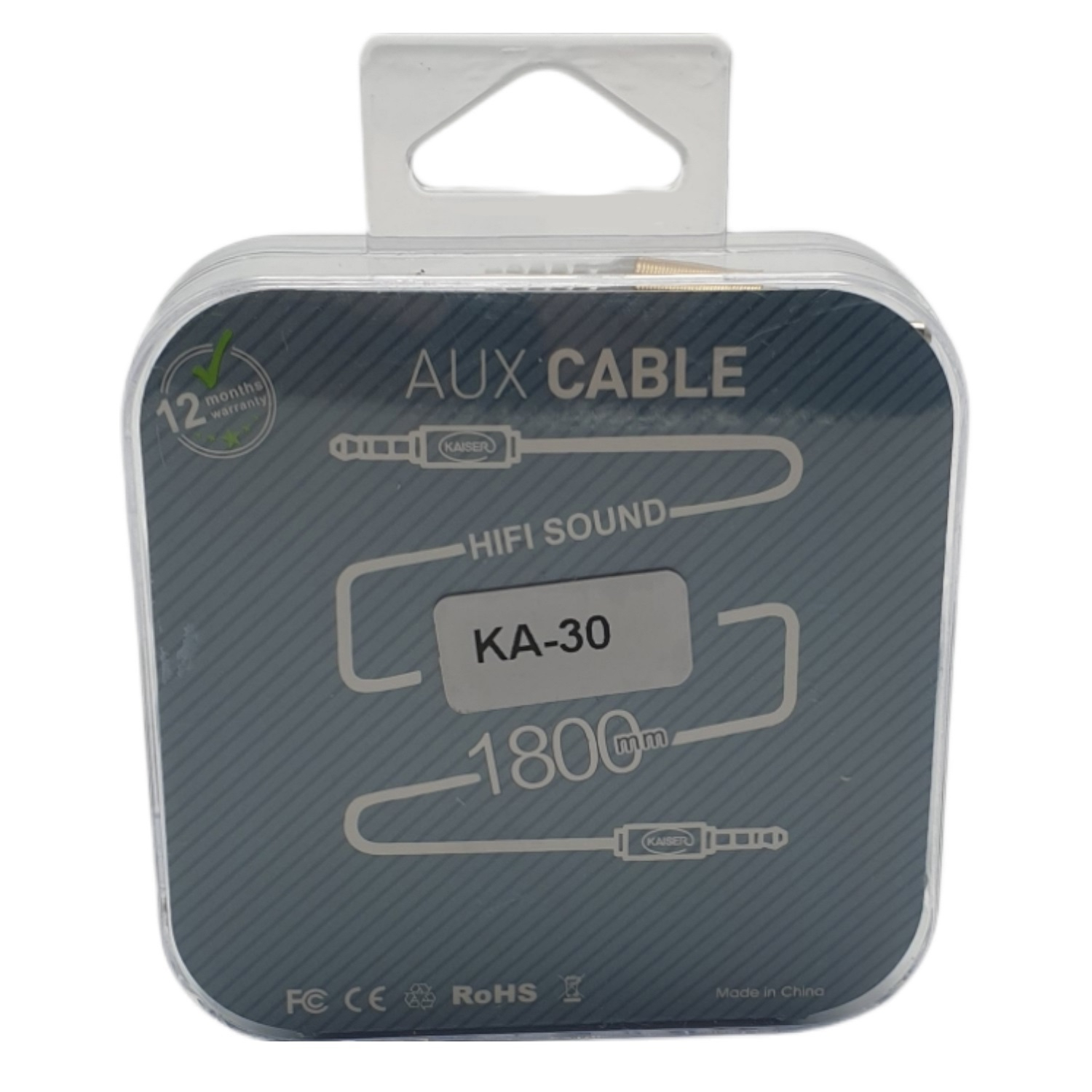 کابل AUX کایزر مدل KA30 طول 1.8 متر
