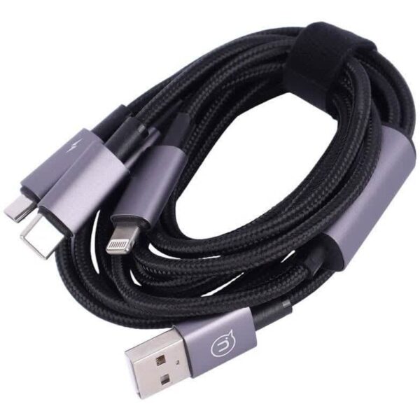 کابل چهار سر فست شارژ 15 وات یوسامز SJ739 طول 1.2 متر